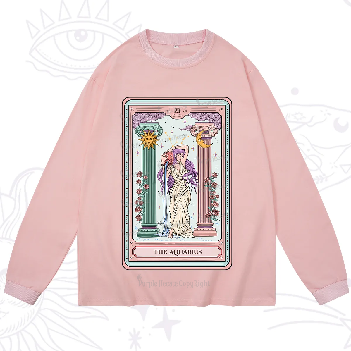Purplehecate The Aquarius Goddess Tarot Long Sleeve T-Shirt