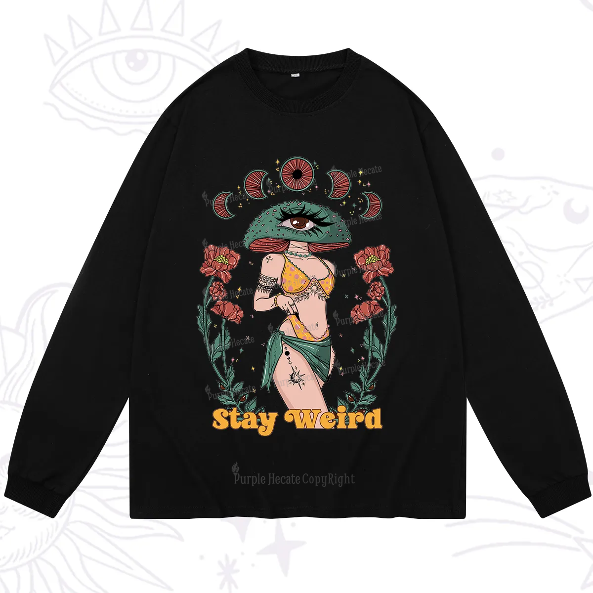 Purplehecate Stay Weird Long Sleeve T-Shirt