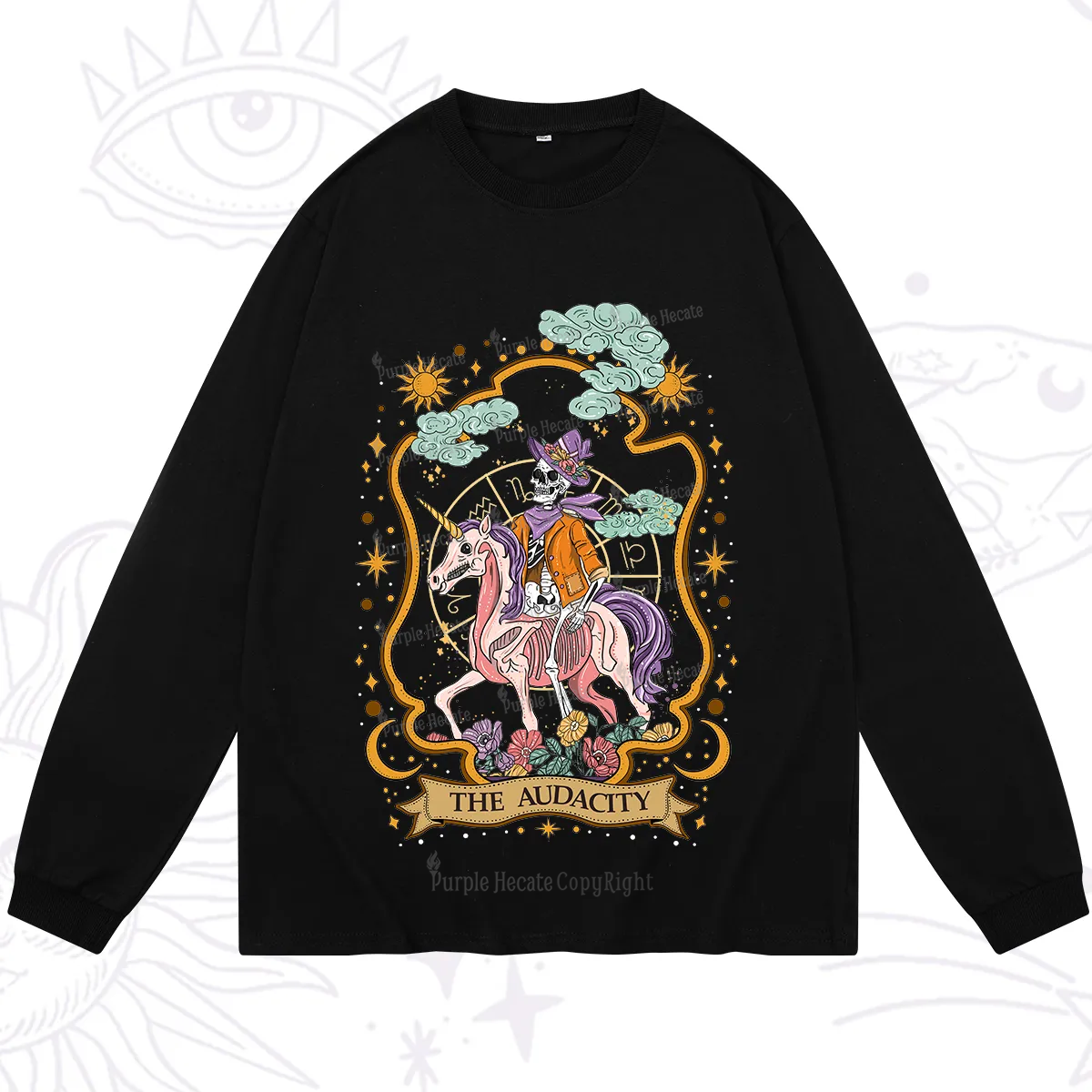 Purplehecate The Audacity Skeleton Long Sleeve T-Shirt