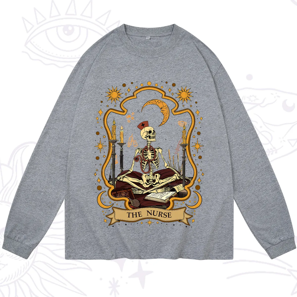 Purplehecate The Nurse Skeleton Long Sleeve T-Shirt