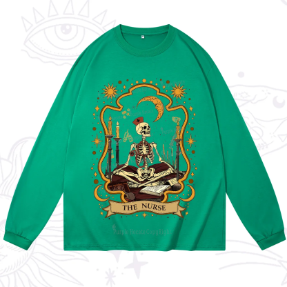 Purplehecate The Nurse Skeleton Long Sleeve T-Shirt