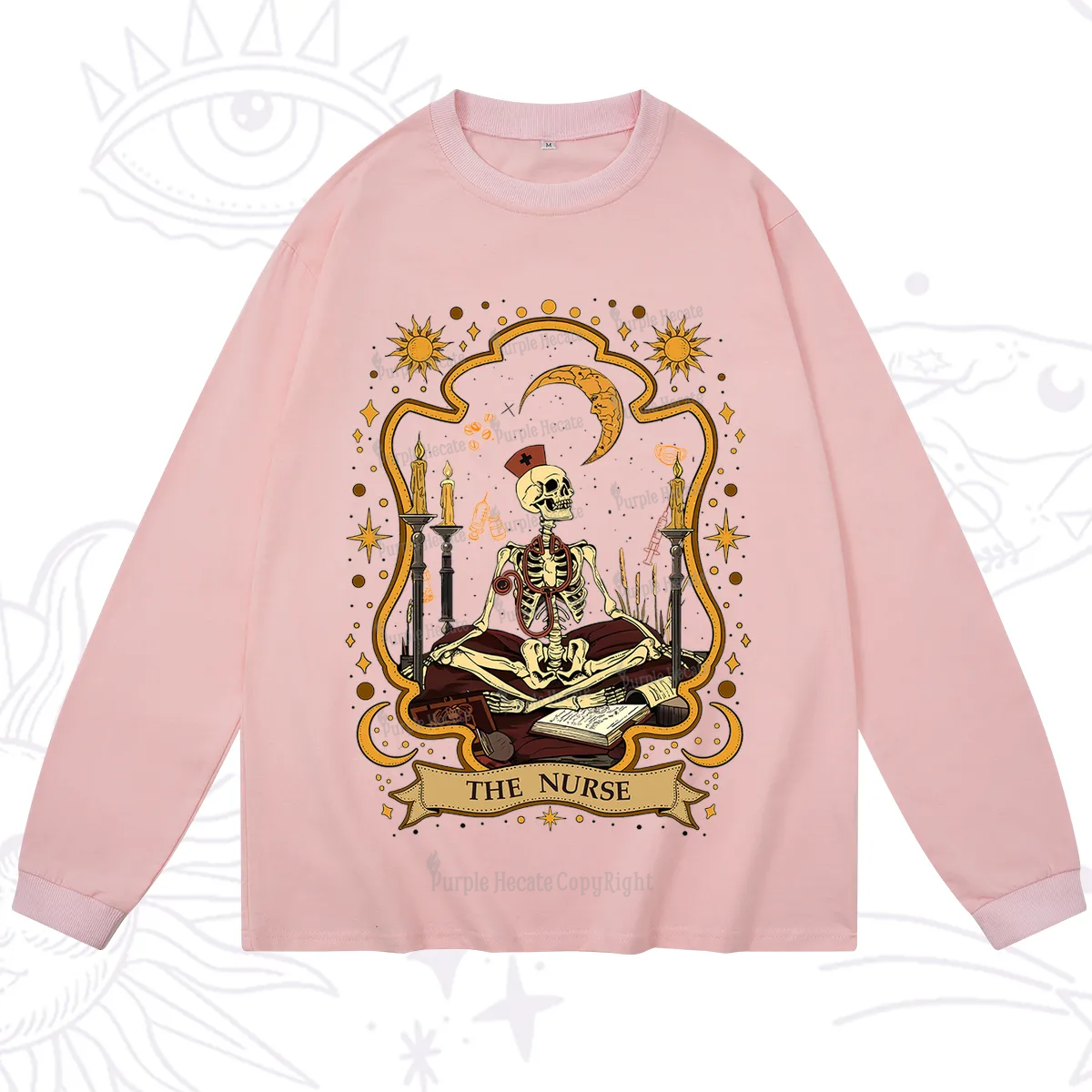 Purplehecate The Nurse Skeleton Long Sleeve T-Shirt