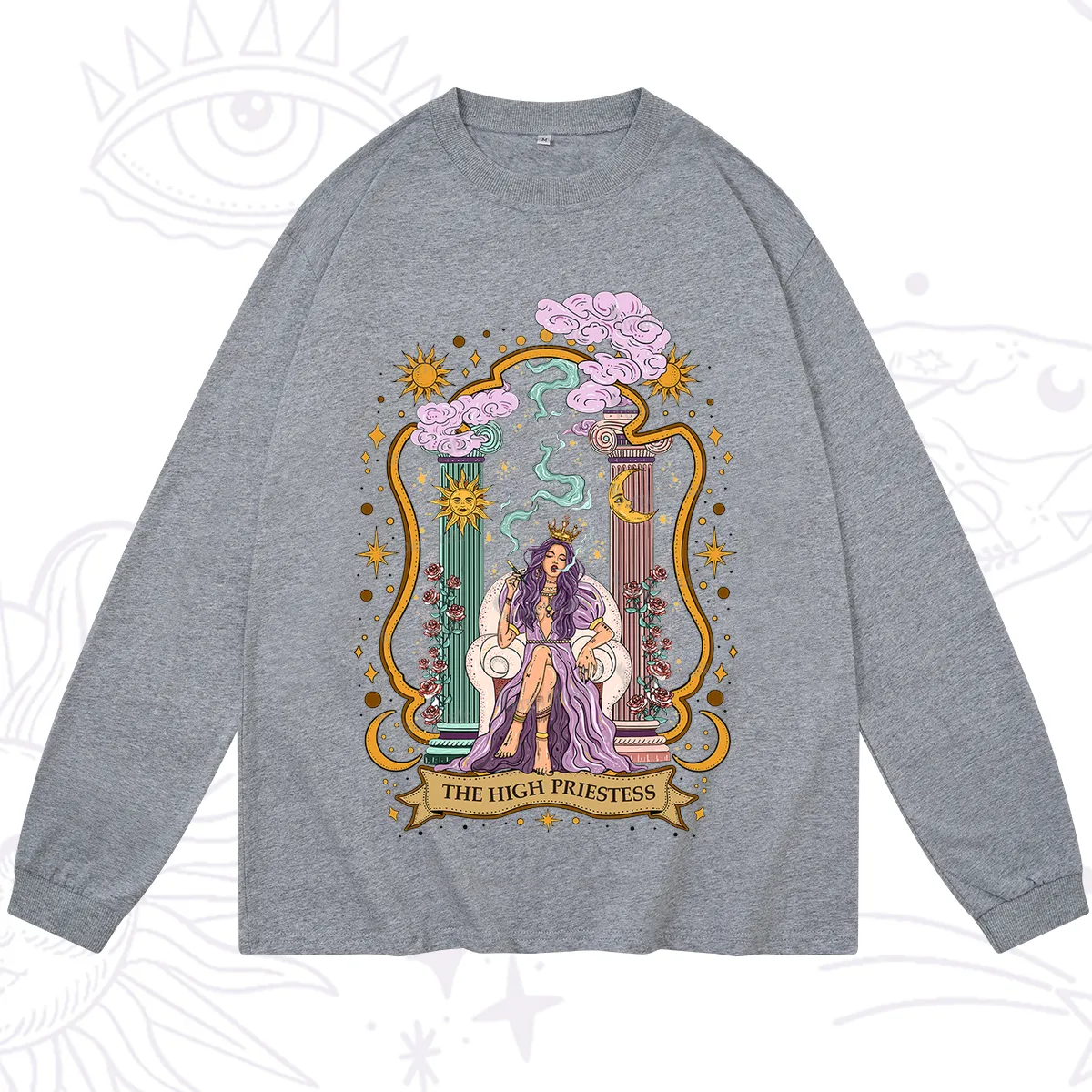 Purplehecate The High Priestess Goddess Long Sleeve T-Shirt