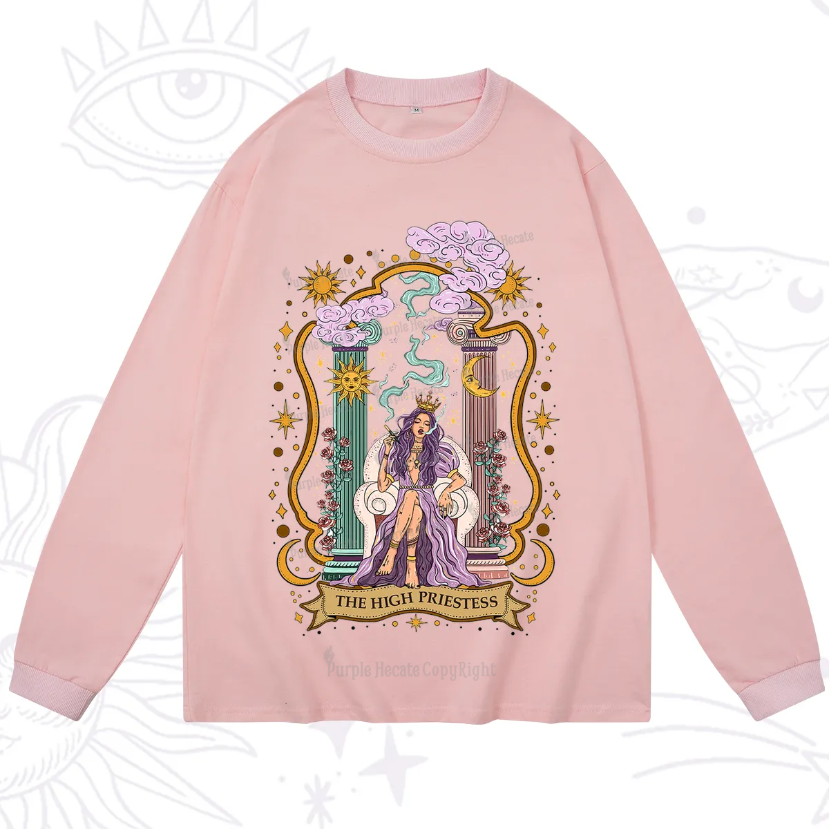 Purplehecate The High Priestess Goddess Long Sleeve T-Shirt