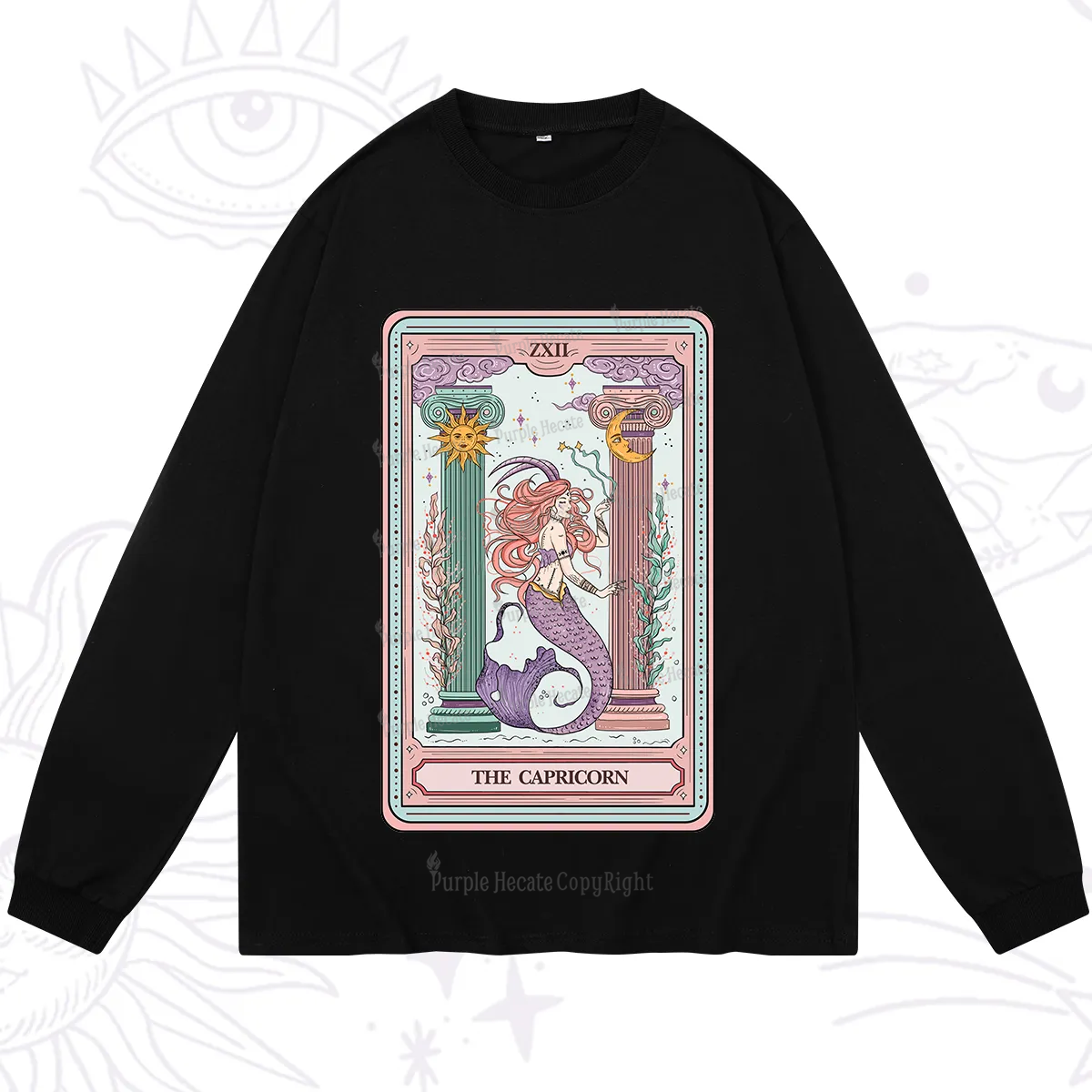 Purplehecate The Capricorn Goddess Tarot Long Sleeve T-Shirt