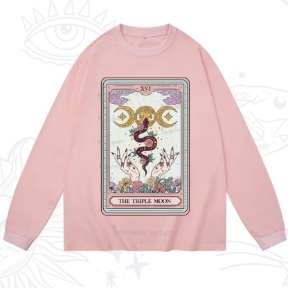 Purplehecate The Triple Moon Tarot Long Sleeve T-Shirt