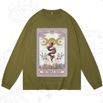 Purplehecate The Triple Moon Tarot Long Sleeve T-Shirt