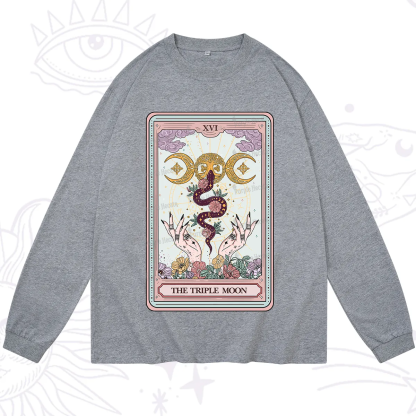 Purplehecate The Triple Moon Tarot Long Sleeve T-Shirt