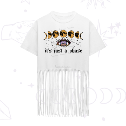 Purplehecate It's Just A Phase Fringe Hem T-Shirt