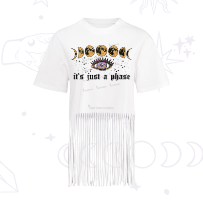 Purplehecate It's Just A Phase Fringe Hem T-Shirt