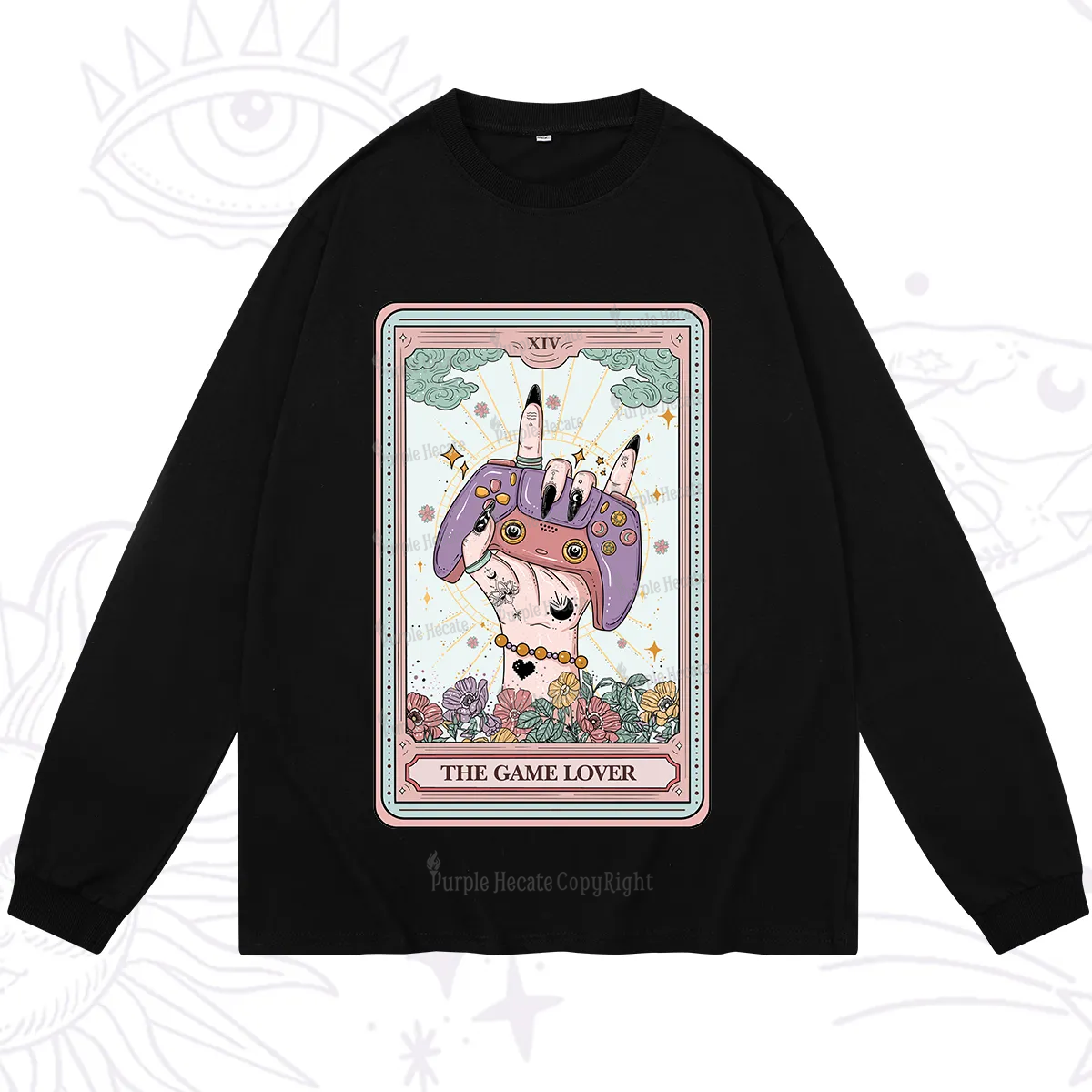 Purplehecate The Game Lover Tarot Long Sleeve T-Shirt
