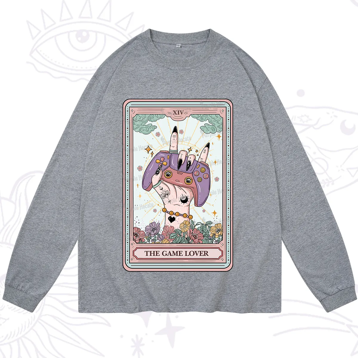 Purplehecate The Game Lover Tarot Long Sleeve T-Shirt