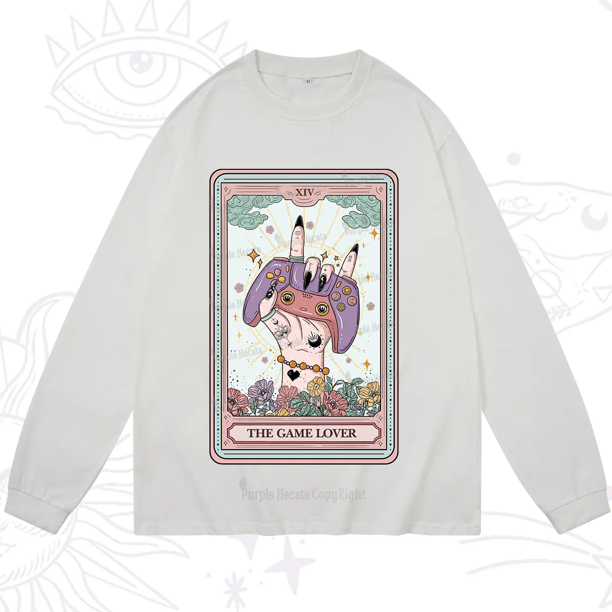 Purplehecate The Game Lover Tarot Long Sleeve T-Shirt