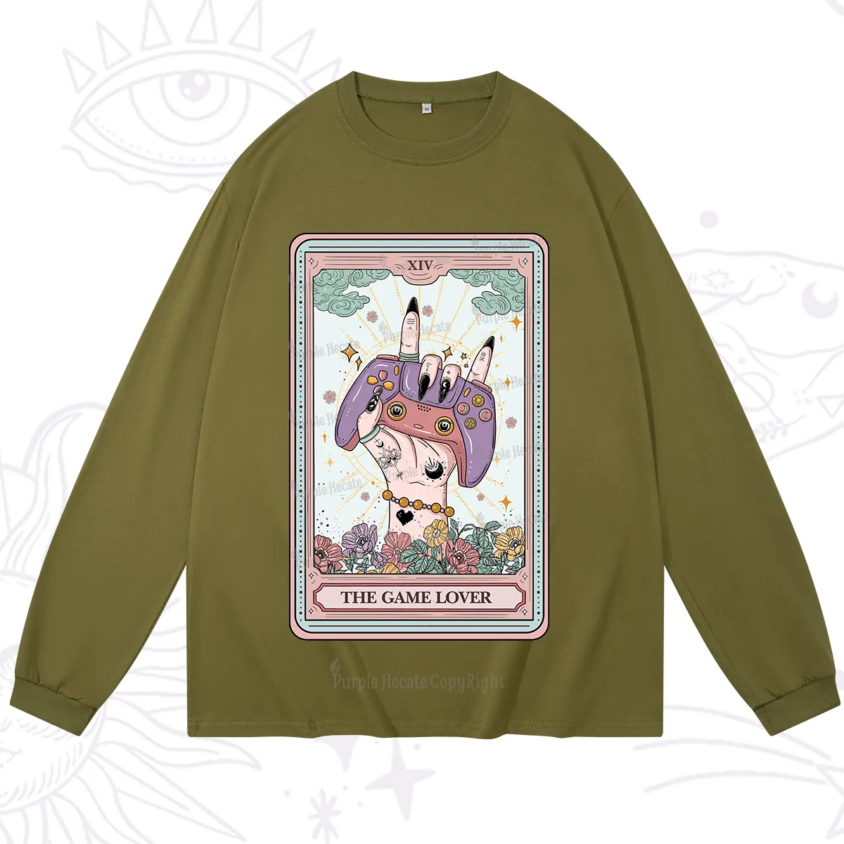Purplehecate The Game Lover Tarot Long Sleeve T-Shirt