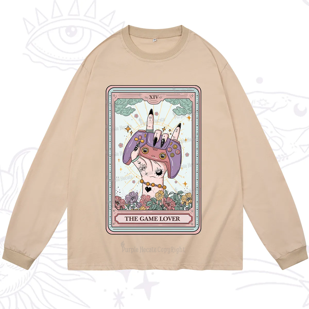 Purplehecate The Game Lover Tarot Long Sleeve T-Shirt
