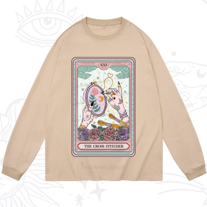 Purplehecate The Cross Stitcher Tarot Long Sleeve T-Shirt