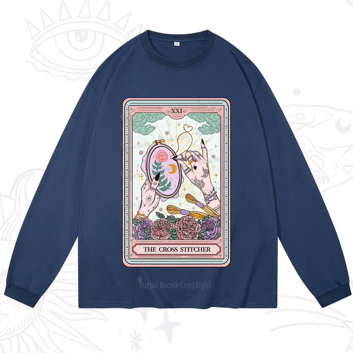 Purplehecate The Cross Stitcher Tarot Long Sleeve T-Shirt