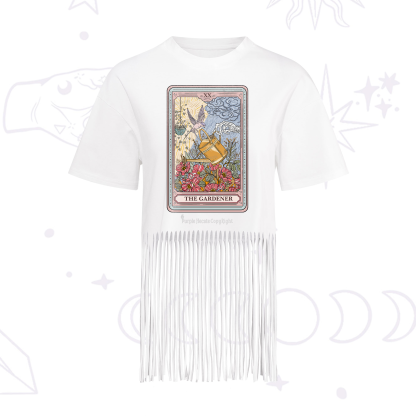 Purplehecate The Gardener Tarot Fringe Hem T-Shirt