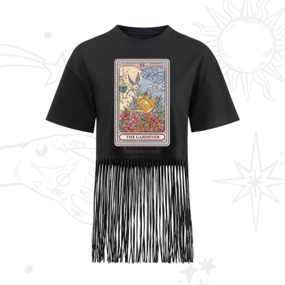 Purplehecate The Gardener Tarot Fringe Hem T-Shirt