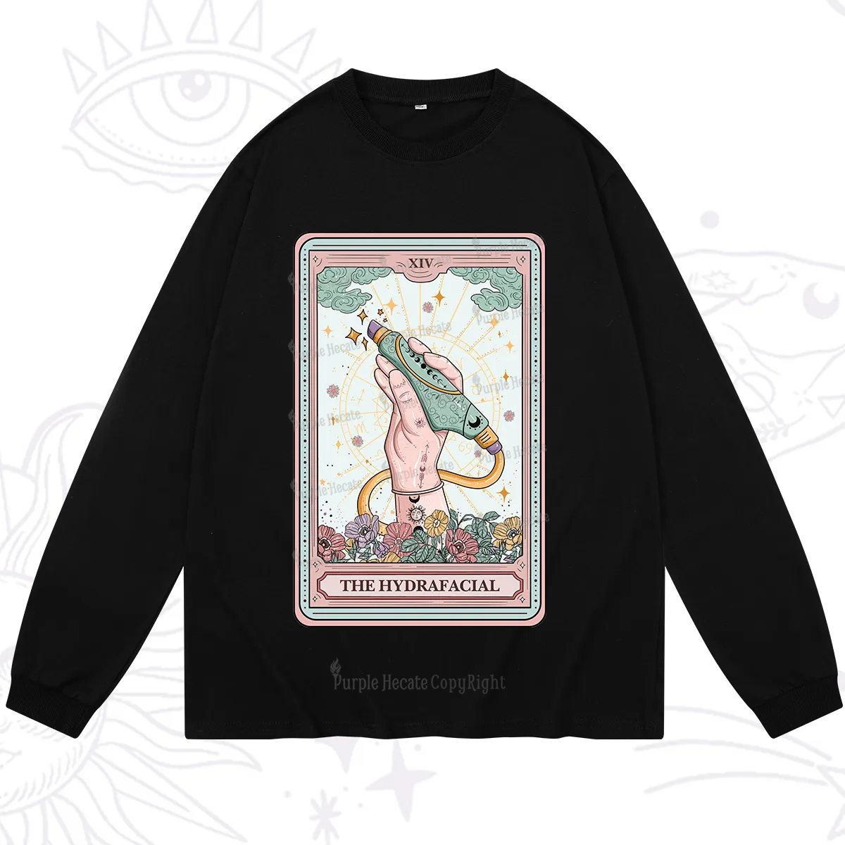 Purplehecate The Hydrafacial Tarot Long Sleeve T-Shirt