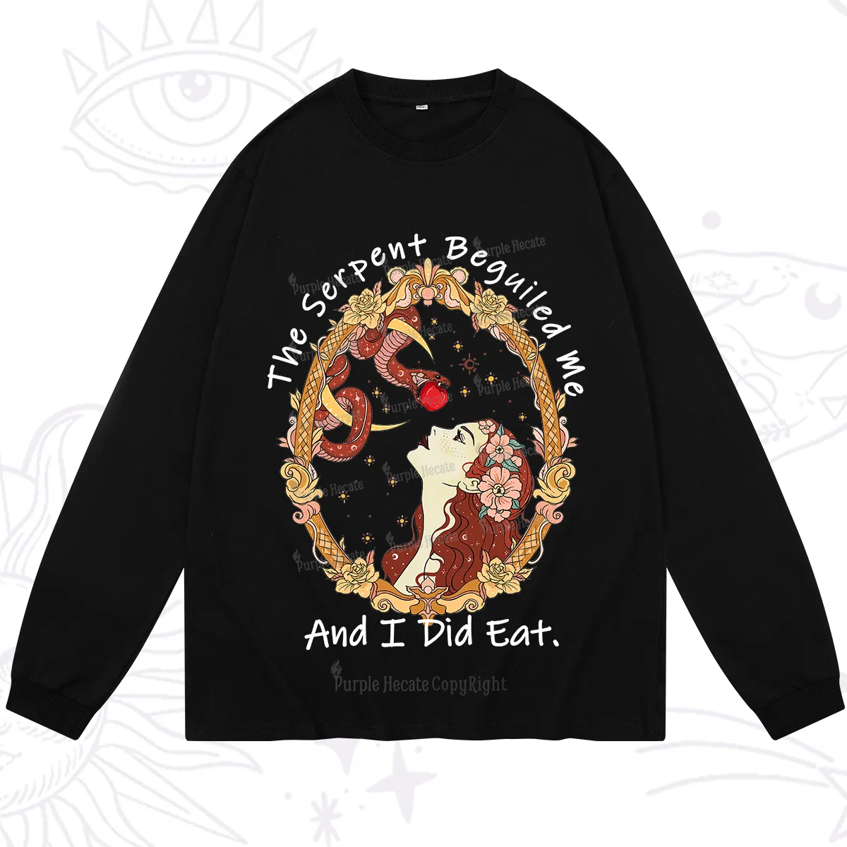 Purplehecate The Serpent Beguiled Me, And I Did Eat Long Sleeve T-Shirt