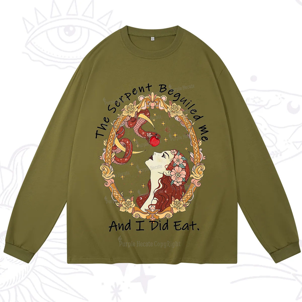 Purplehecate The Serpent Beguiled Me, And I Did Eat Long Sleeve T-Shirt