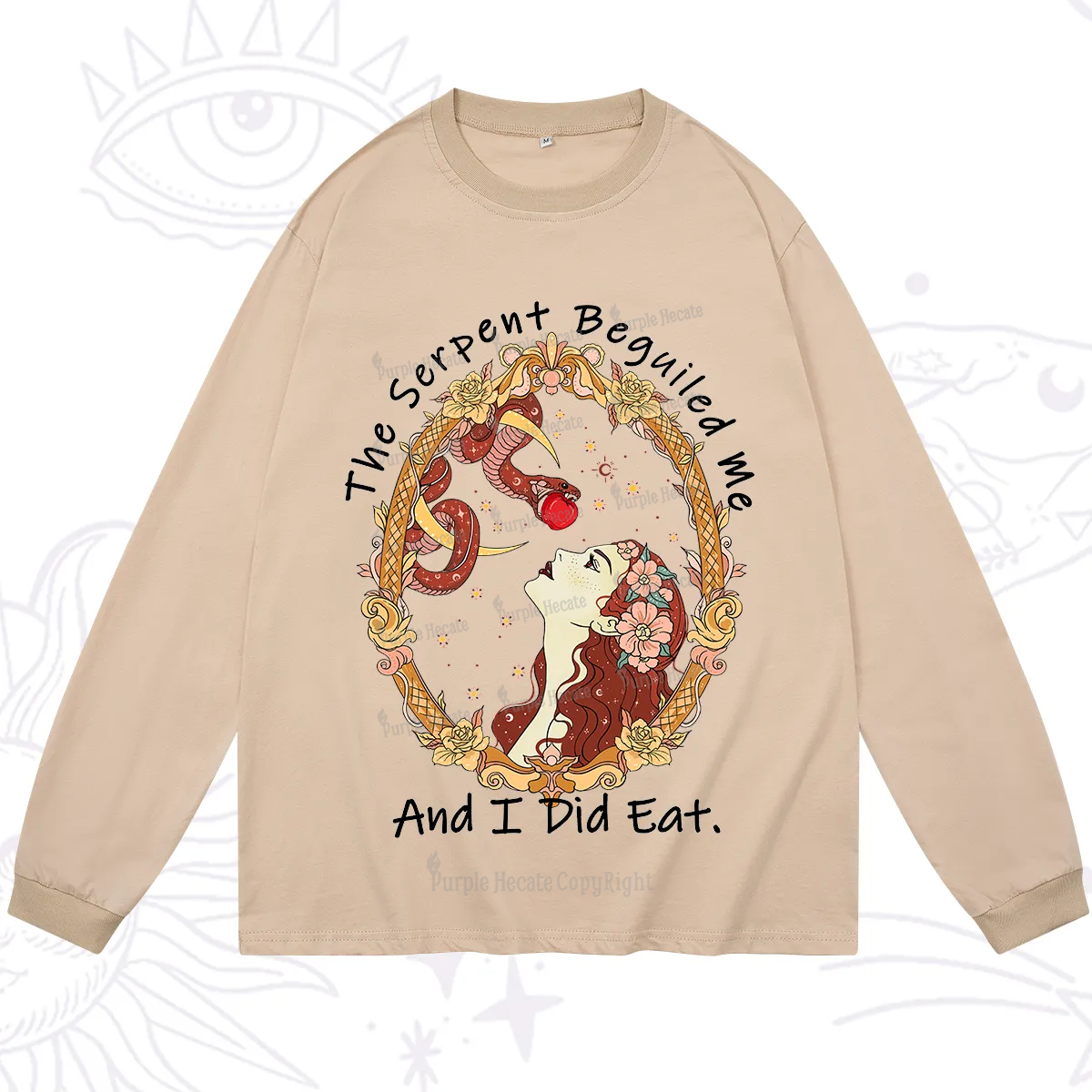 Purplehecate The Serpent Beguiled Me, And I Did Eat Long Sleeve T-Shirt