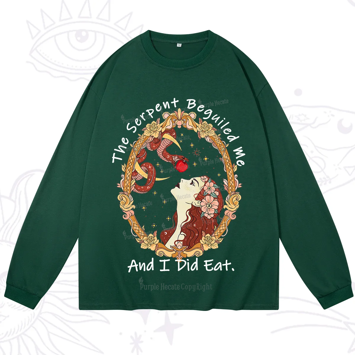 Purplehecate The Serpent Beguiled Me, And I Did Eat Long Sleeve T-Shirt