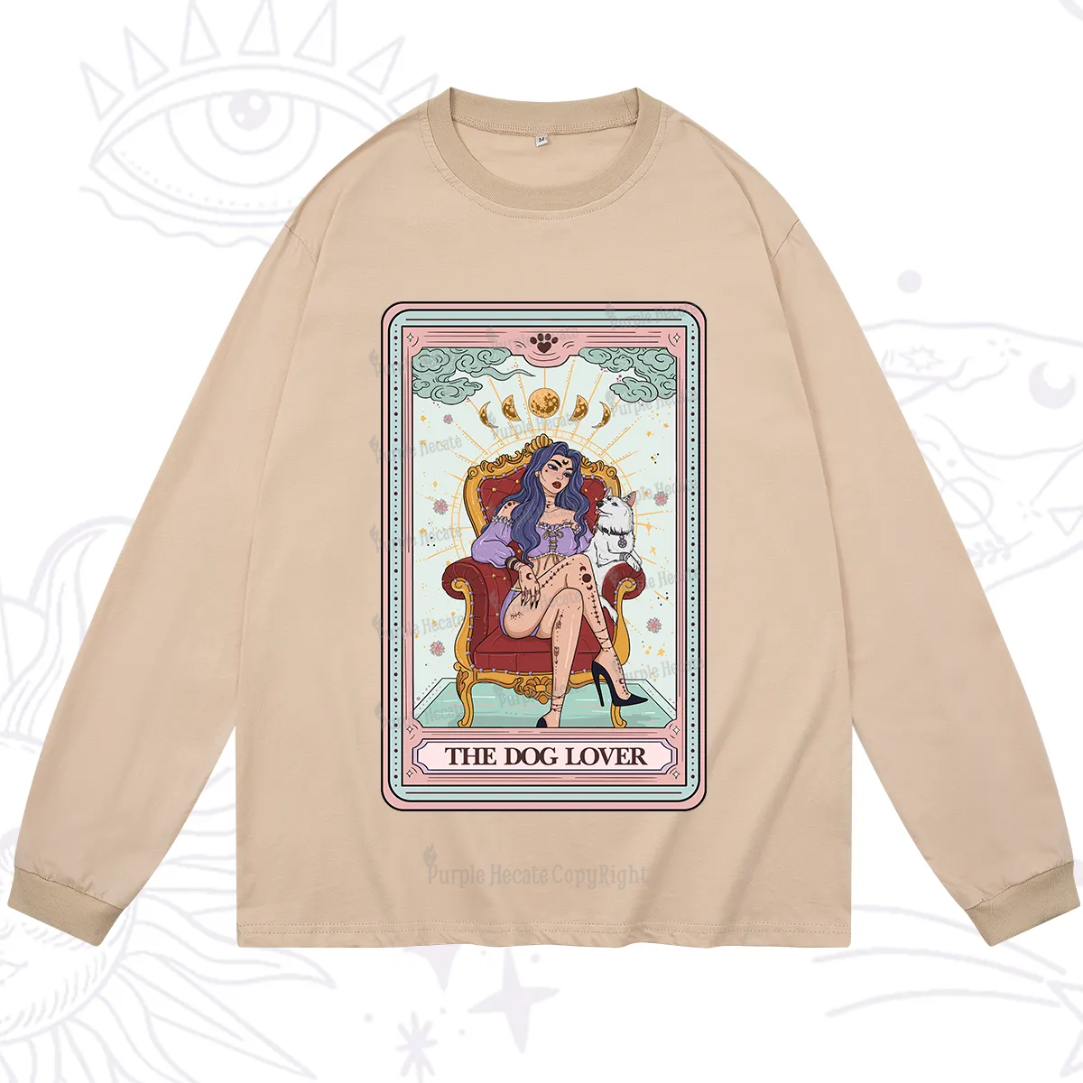 Purplehecate The Dog Lover Tarot Long Sleeve T-Shirt