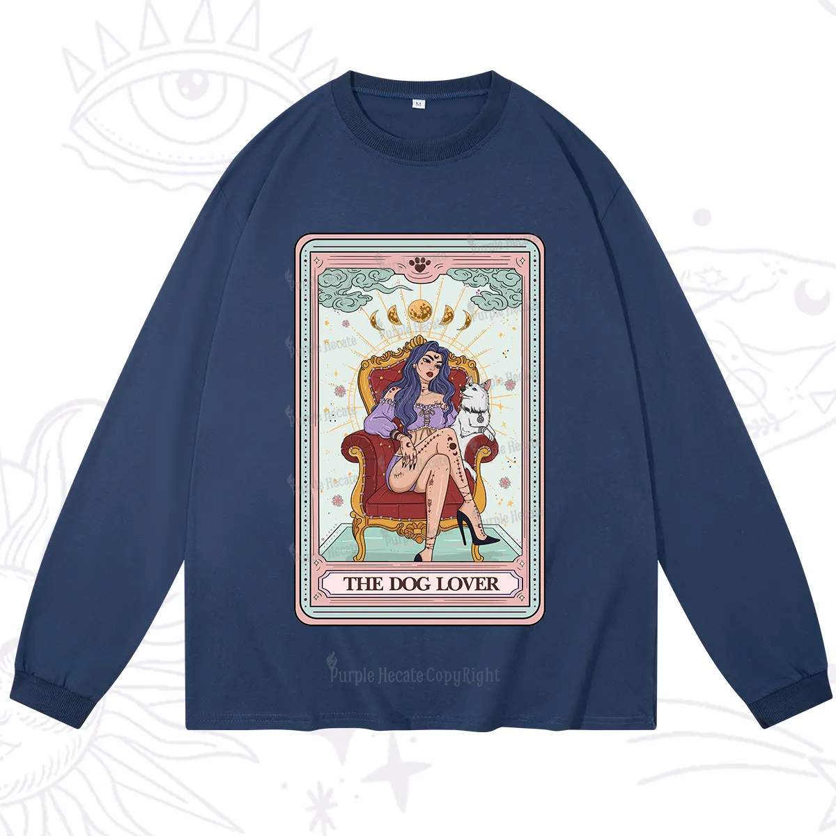 Purplehecate The Dog Lover Tarot Long Sleeve T-Shirt