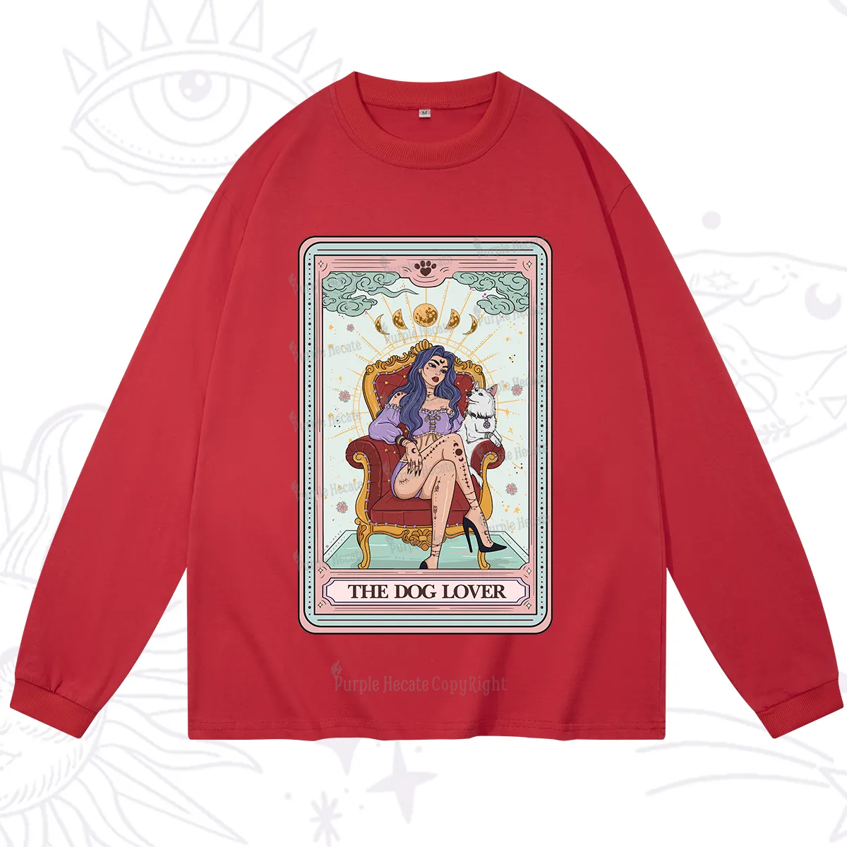 Purplehecate The Dog Lover Tarot Long Sleeve T-Shirt