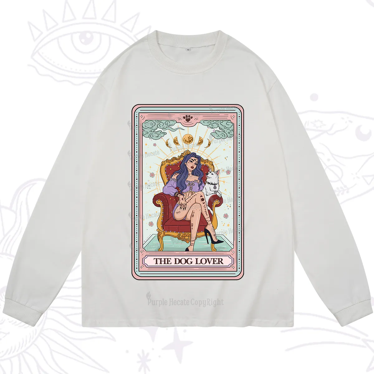 Purplehecate The Dog Lover Tarot Long Sleeve T-Shirt