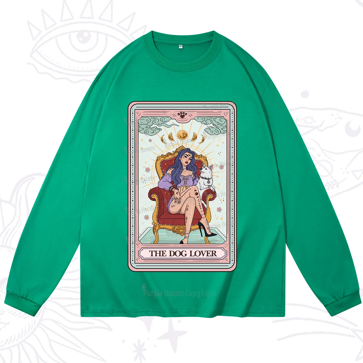 Purplehecate The Dog Lover Tarot Long Sleeve T-Shirt