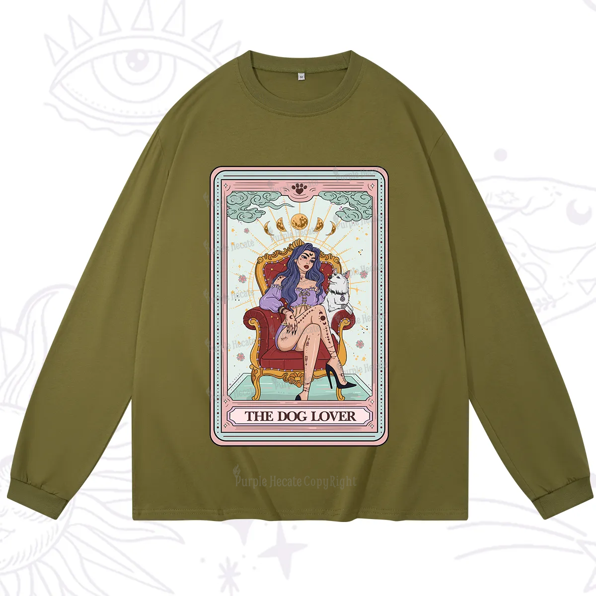 Purplehecate The Dog Lover Tarot Long Sleeve T-Shirt