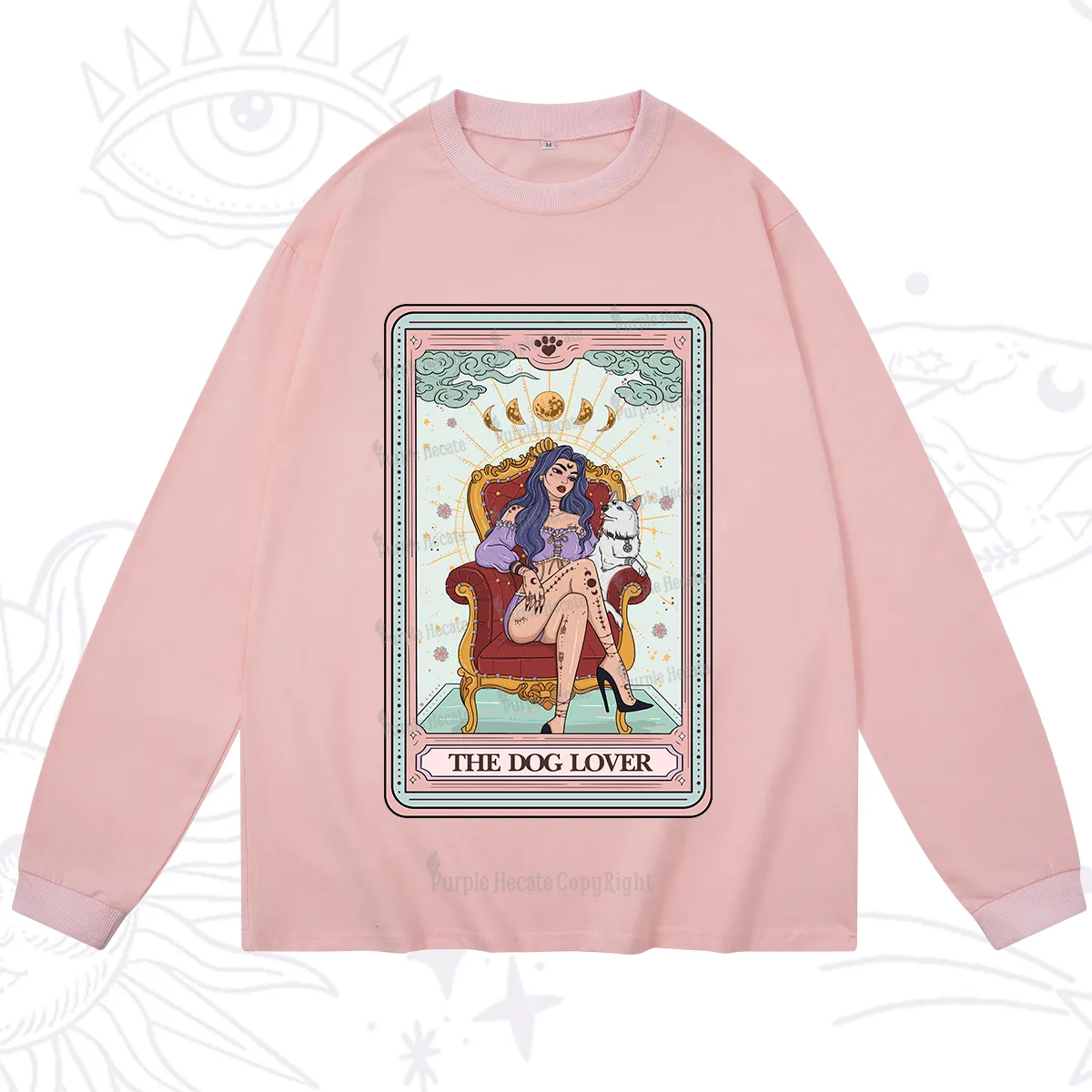 Purplehecate The Dog Lover Tarot Long Sleeve T-Shirt