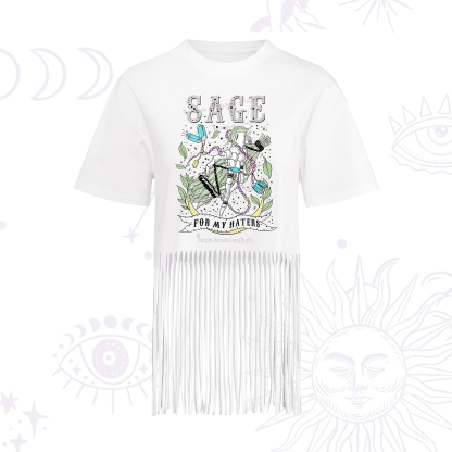 Purplehecate Sage For My Haters Fringe Hem T-Shirt