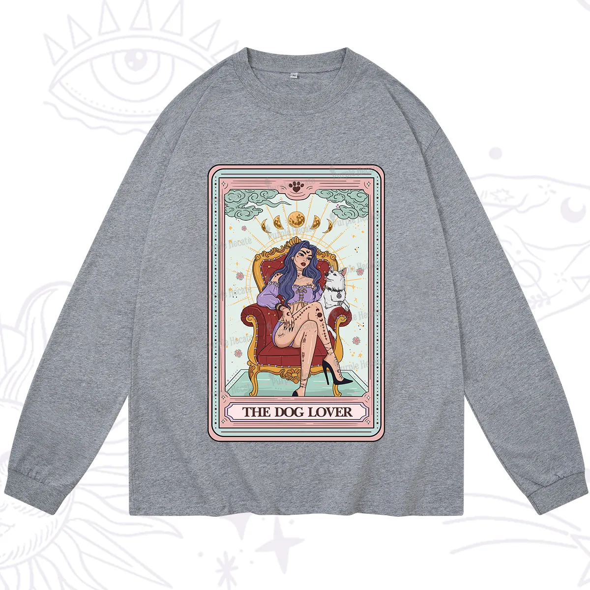 Purplehecate The Dog Lover Tarot Long Sleeve T-Shirt