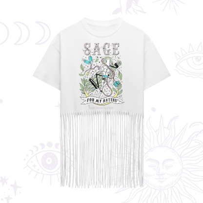 Purplehecate Sage For My Haters Fringe Hem T-Shirt