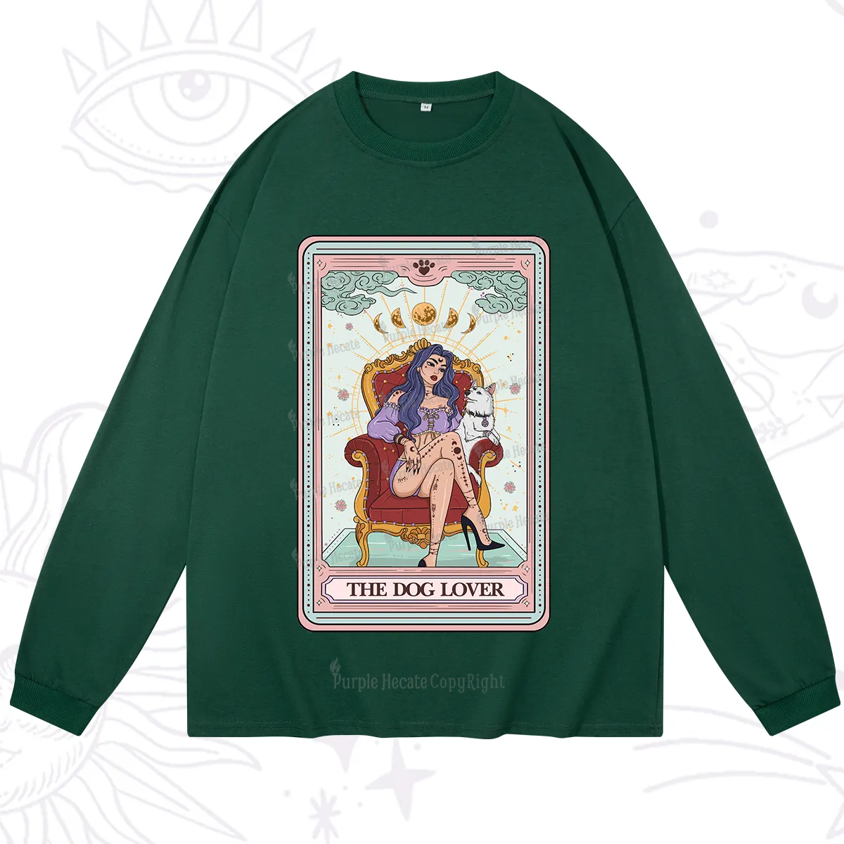 Purplehecate The Dog Lover Tarot Long Sleeve T-Shirt