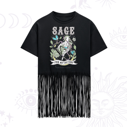 Purplehecate Sage For My Haters Fringe Hem T-Shirt