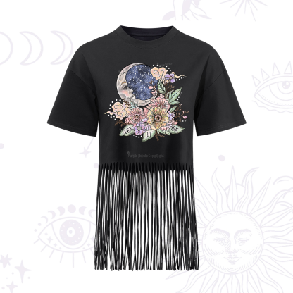 Purplehecate Let It Be  Fringe Hem T-Shirt