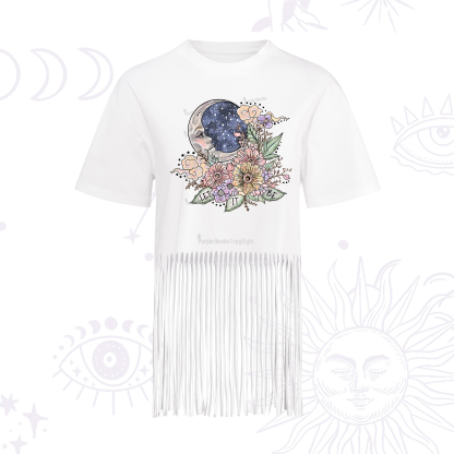 Purplehecate Let It Be  Fringe Hem T-Shirt