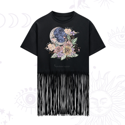 Purplehecate Let It Be  Fringe Hem T-Shirt