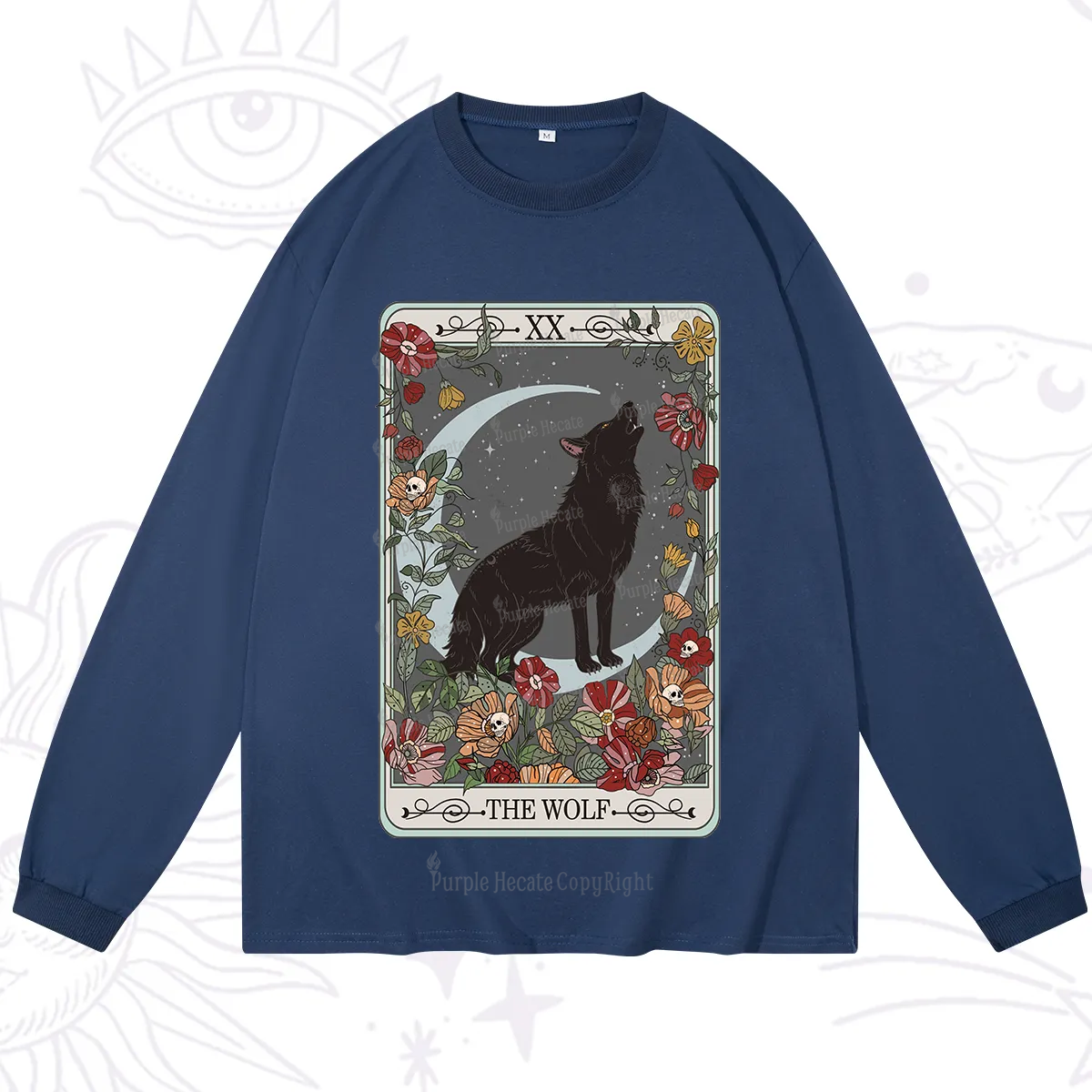 Purplehecate The Wolf Tarot Long Sleeve T-Shirt