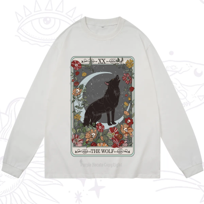 Purplehecate The Wolf Tarot Long Sleeve T-Shirt