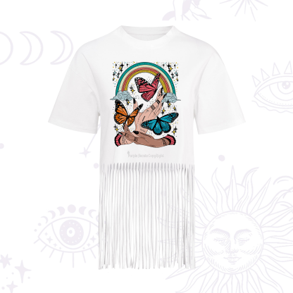 Purplehecate Metamorphoses Fringe Hem T-Shirt