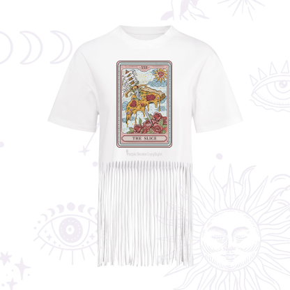 Purplehecate The Slice Food Tarot Fringe Hem T-Shirt