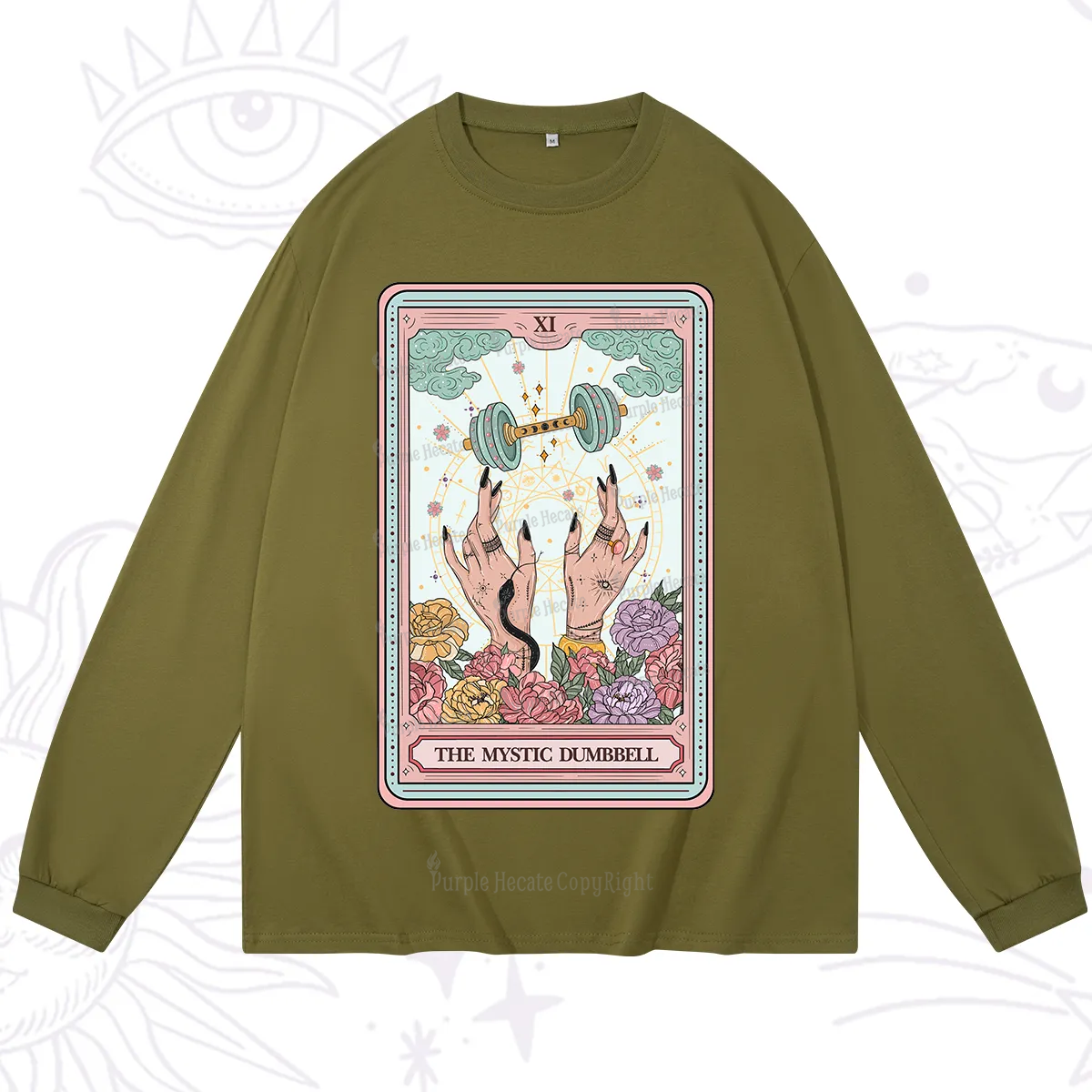 Purplehecate The Mystic Dumbbell Tarot Long Sleeve T-Shirt