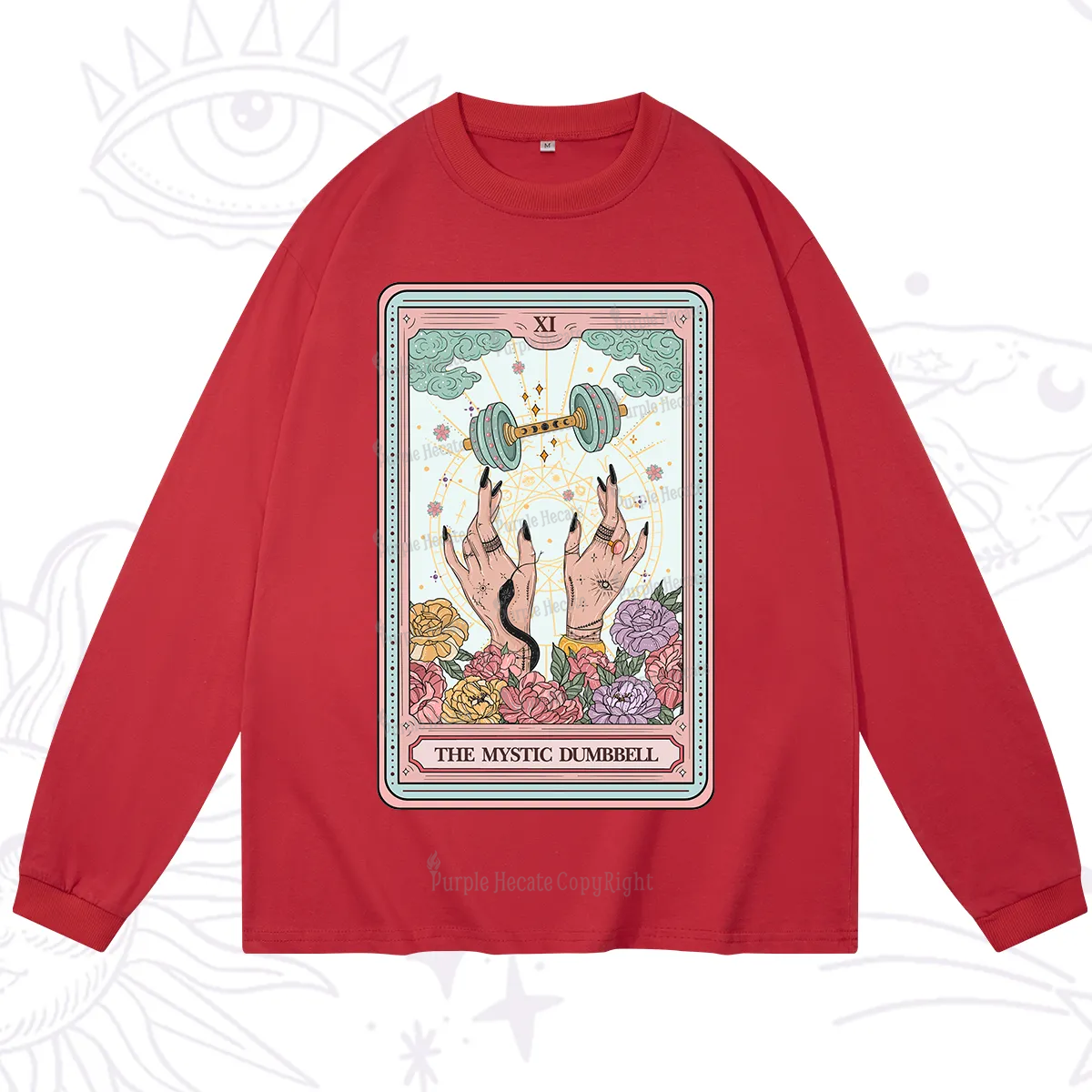 Purplehecate The Mystic Dumbbell Tarot Long Sleeve T-Shirt