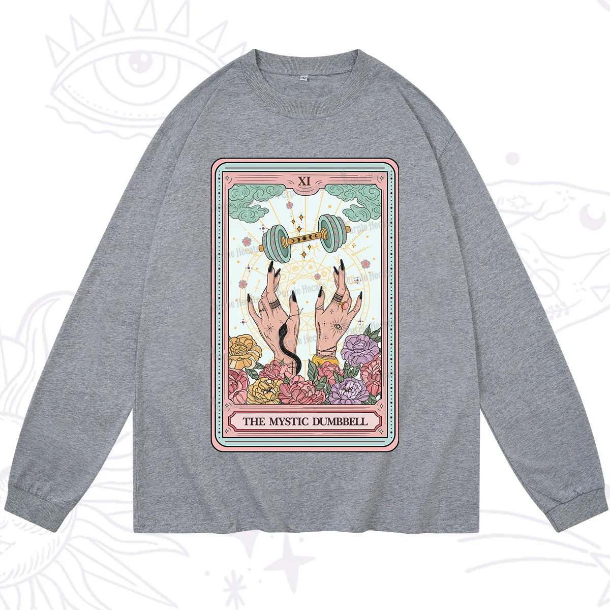 Purplehecate The Mystic Dumbbell Tarot Long Sleeve T-Shirt
